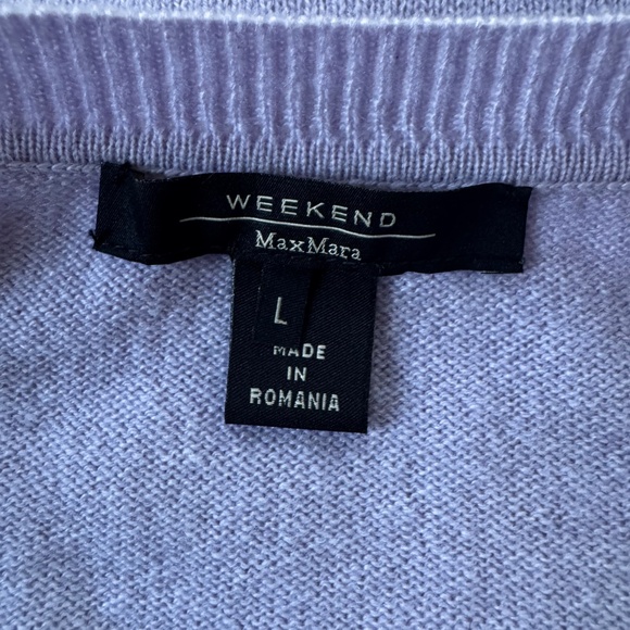 Weekend Max Mura Lavender V-Neck Cashmere Sweater Size L NWOT - Picture 11 of 11